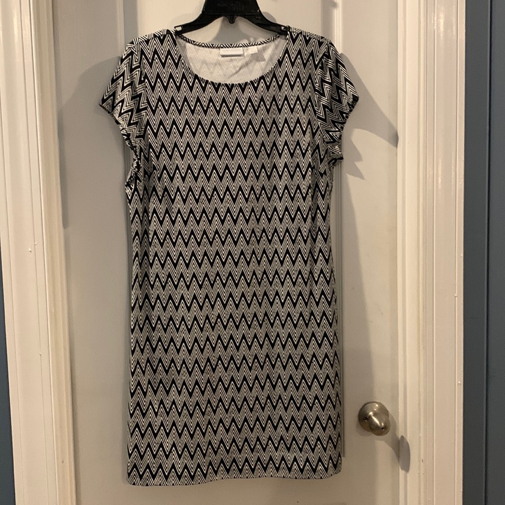 New York & Company Black and White Dress